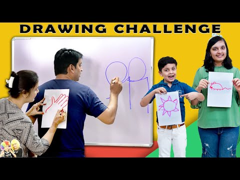 DRAWING CHALLENGE | Family Challenge | Aayu and Pihu Show