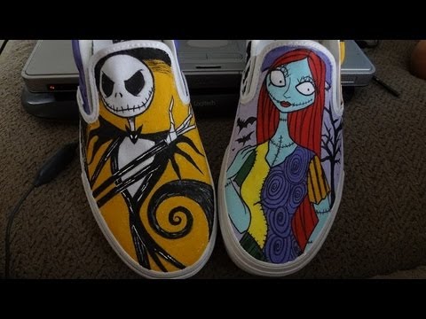 Nightmare Before Christmas Custom Vans Shoes - YouTube