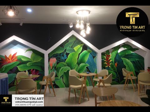 Vẽ Tranh Tường Trà Sữa ,Coffee,Cà Phê Long Thành,Biên Hoà,Đồng Nai - Vẽ Tranh Tường TRỌNG TÍN 3D