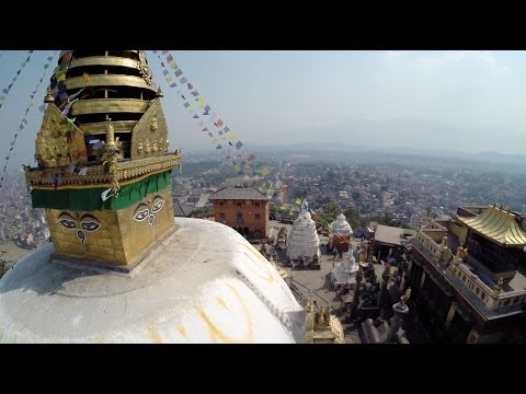Kathmandu Monkey temple from the air