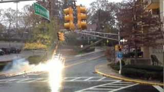 Transformer Explosion Hurricane Sandy, Cliffside Park NJ