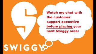 Chat with Swiggy customer support over bad quality food