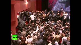 Video: Assad mobbed by exultant supporters after rare speech