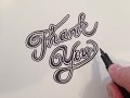How to Write Thank You in Fancy Cursive