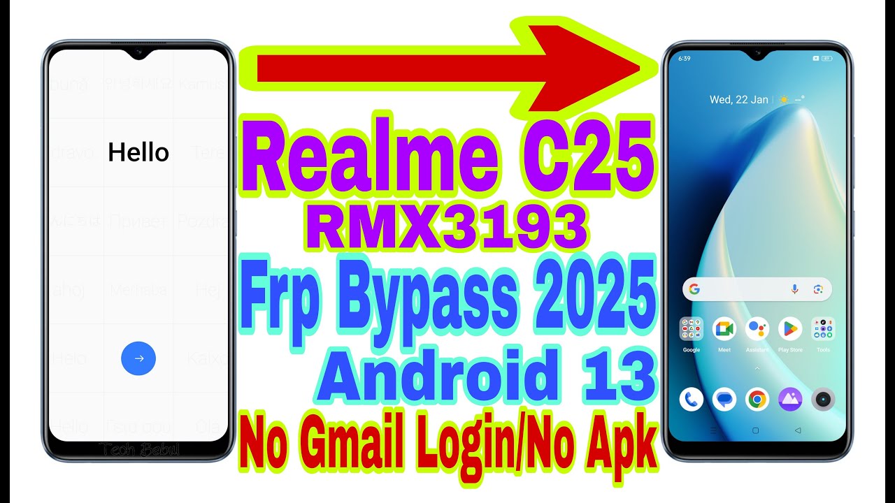 Realme C25 (RMX3193) Android 13 Frp Bypass | New Trick Realme C25 (RMX3193) Android 13 Frp Bypass | New Trick