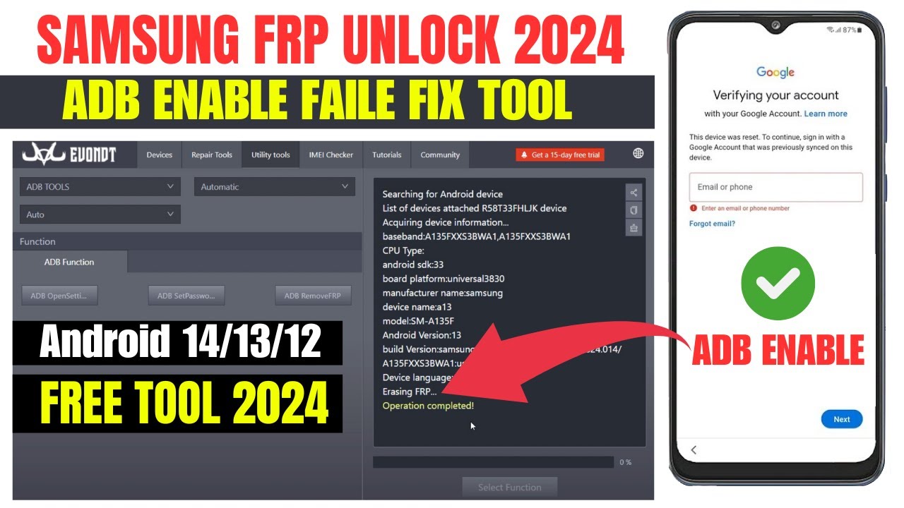 SAMSUNG FRP BYPASS ADB FAIL FIX TOOL 2024 | SAMSUNG FRP SAMSUNG FRP BYPASS ADB FAIL FIX TOOL 2024 | SAMSUNG FRP