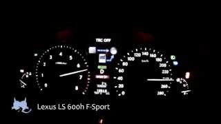 Lexus LS600h F-Sport - Autobahn! - 0 - 250 km/h (kph) Acceleration / Beschleunigung