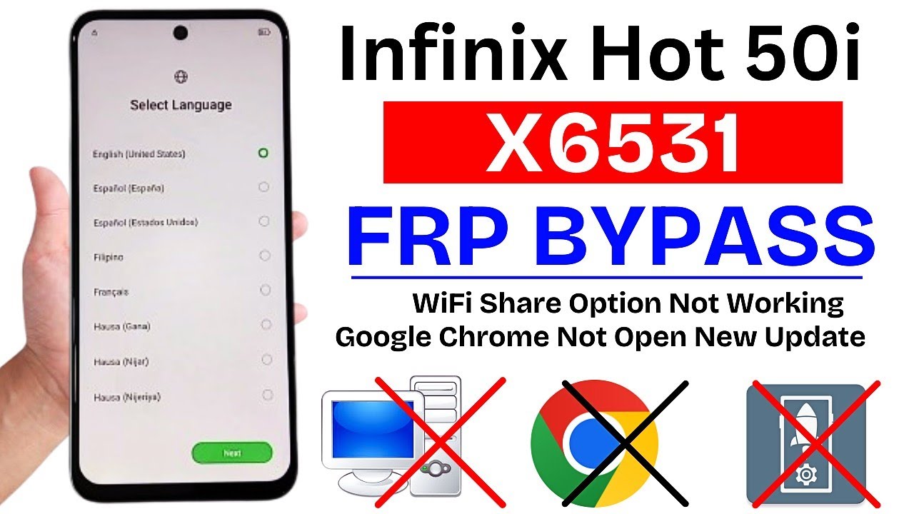 Infinix Hot 50i (X6531) Frp Bypass Android 14 (Without Infinix Hot 50i (X6531) Frp Bypass Android 14 (Without