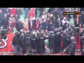 Fight between CSKA Sofia ultras & police