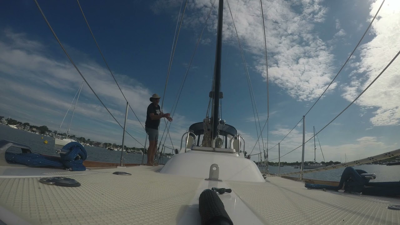 picking up a mooring on NANTUCKET island