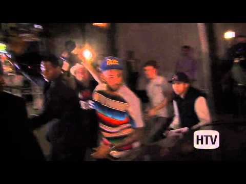 Chris Brown Caught Rushing Out Of Hollywood's AV Nightclub.