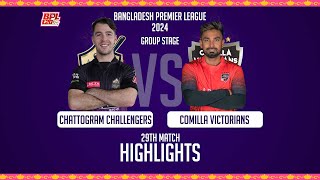 Chattogram Challengers vs Comilla Victorians  || 28th Match   || BPL 2024