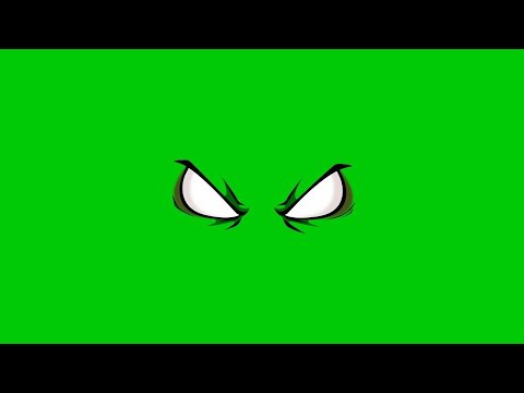anime eyes green screen and black screen