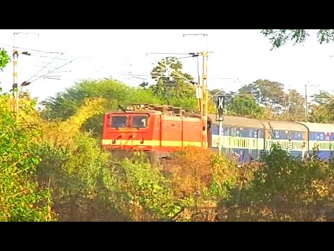 SRC Monster WAP-4 with 12384 Howrah-Ahmedabad Express on its...