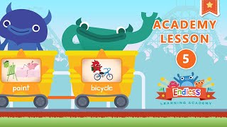 Endless Learning Academy - Lesson 5 - Silly, Ball, Music, Paint, Bicycle Originator Games