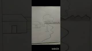 Beautiful Scenery Drawing Inside A Circle Easy Pencil Art For Beginners