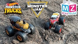 Hot Wheels Monster Trucks Monster Jam Loco Punk Wonder Woman Pretend Play Kids Toys Family Fun