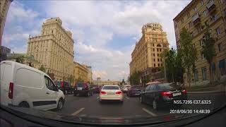 Видео Driving in Moscow city: Текстильщики - Якиманка - Мещанский - Марьино 30/06/2018 (timelapse 4x) от Magistrserega, Садово-Крестьянская улица, Москва, Россия