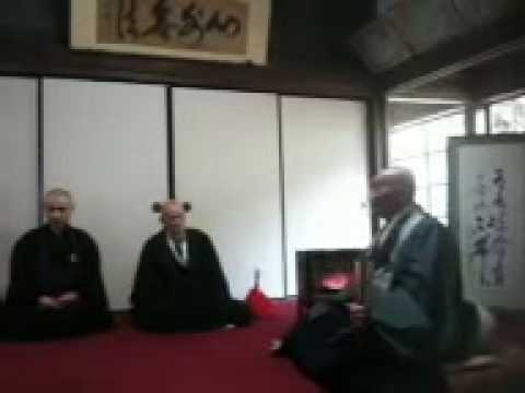 tea ceremony with Tangen Roshi of Bukkoku-Ji