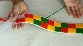 Diy - Door Toran Patti Making At Home Plastic Net Toran Patti Making Ideas Toran Patti Craft