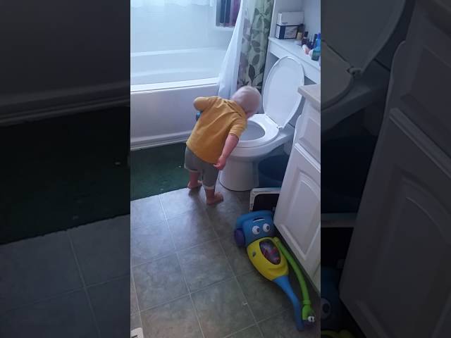 Toddler Impersonating Mother With Morning Sickness - Video