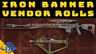 Iron Banner | Vendor Weapon Rolls - January 15th, 2019