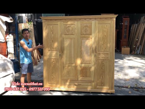 Tủ Áo Gỗ sồi pháp cực đẹp giá chỉ 8.300.000 vnđ