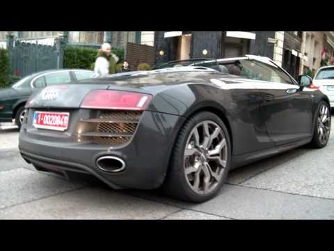 Monaco Supercars Ferrari 458 LOUD acceleration Vol 3 Audi R8 V10 Spyder 