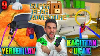 Kar Vadisinde Yerler Lav & Koca Evde Kağıttan Uçak Super Bear Adventure Bölüm 9 Gameplay