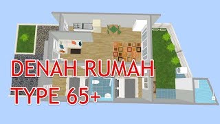 Inspirasi Denah Rumah Minimalis Type 65+ dengan Taman di Belakang Rumah