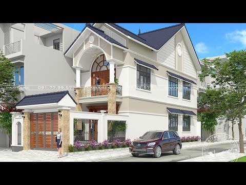 Mẫu nhà 2 tầng 5,5 x 17m mà rẻ và đẹp quá!