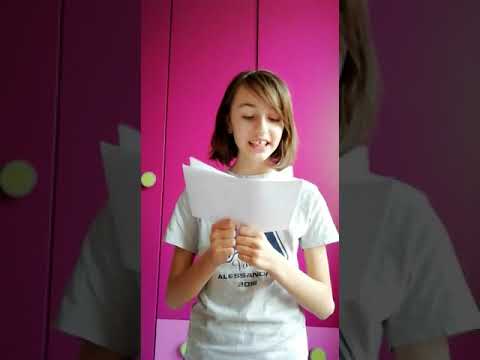 Eleonora recita una poesia che lei stessa ha scritto a sostegno degli operatori sanitari e volontari in emergenza Covid19