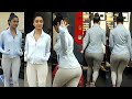 Full Bawaal 🔥Shraddha Kapoor Amazing Huge Figure Transformation Seen In White Transparent Gym Outfit