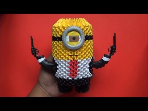 Оригами из бумаги миньона Оригами из бумаги миньона