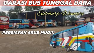 Kondisi Garasi Bus Tunggal Dara Putera Persiapan Arus Mudik