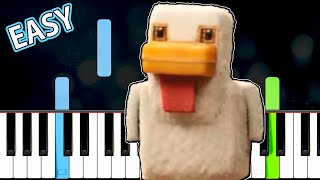 Steves Lava Chicken - Minecraft Movie Jack Black Easy Piano Tutorial
