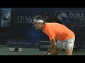 Roger Federer Blistering Backhand Hot Shot Dubai Final 2015