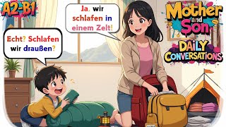 Speed Learn German Daily Mom-Son Conversations For A2-B1
