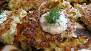 Vegetarian Cooking - Cabbage Fritters With Yogurt Dip