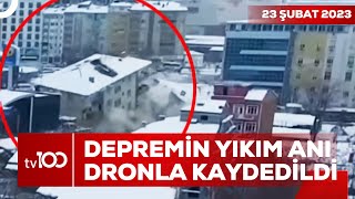 Deprem Anı Dronla Saniye Saniye Görüntülendi Ece Üner Ile Tv100 Ana Haber