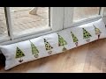 Free motion Christmas tree draught excluder tutorial by Debbie Shore