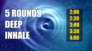 Wim Hof 5 Rounds Deep Inhale Guided Breathwork With Alpha Brain Waves