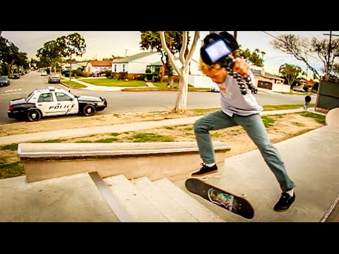 SKATEBOARDER PUSHES #SELFIE LIMITS!