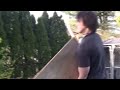 jamie gets shot out of a giant wooden gun