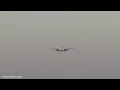 Awesome sunrise: Thai B777-300ER landing Brussels Airport.