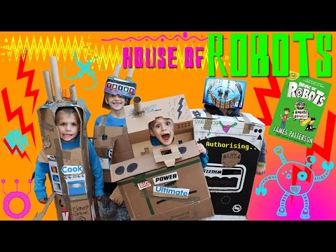 Family Fun Building Cardboard Box Robots!!