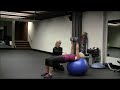 Stability ball dumbell chest press