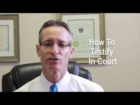 Tips on how to prepare to testify in court.
