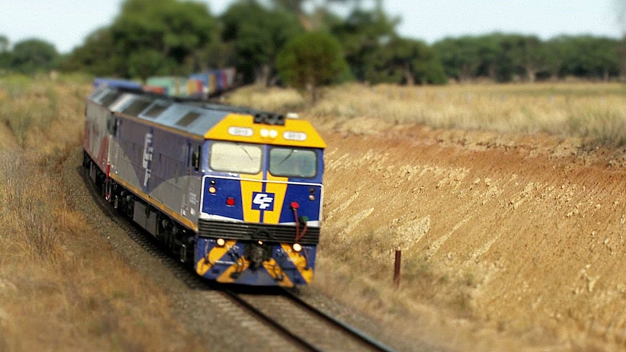 Ultra realistic HO scale model or a freight train in Victoria 