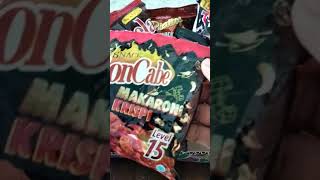 Asmr Macam2 Snack Bon Cabe Makaroni Krispy,Yupi,Piatos,Choco Chips,Gery Snack